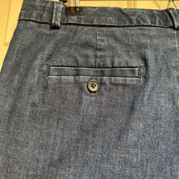 BANANA REPUBLIC Hampton Blue Chambray Jean Shorts womens size 28 / 6 - Picture 4 of 8